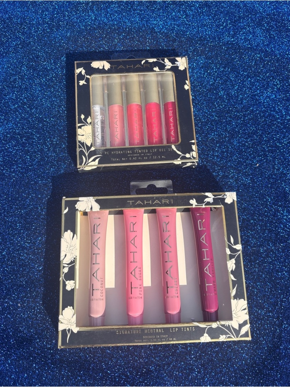 Tahari Lip Tint Duo Sets — Rose, Pink & Berry Shades